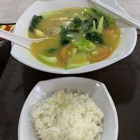 Pumpkin soup base  at Green Planet Vegetarian 绿星蔬菜馆 in North Singapore
