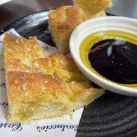 Focaccia with olive oil and balsamic vinegar   at Carluccio's in Bristol