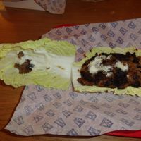 Green wrap at M.O.B. - Cite de la Mode in Paris