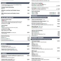 Menu  at EDI - The Sir Walter Scott - J D Wetherspoon in Edinburgh