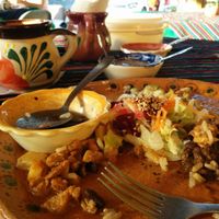 Forgot to take a picture until I was part way through my meal, it was so good!  at Puerto Verde in Puerto Morelos