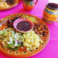$7 lunch, which included soup, juice and a dessert. Very good!  at Puerto Verde in Puerto Morelos