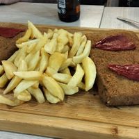 Cachopo vegano at La Taberna Asturiana in Gijon