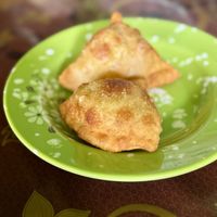 Vegetable samosas   at Jamil Zahid in Vientiane