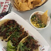 Beans&chips, vegan tacos  at Taqueria El Gallo Rosa in Honolulu