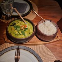Green thai curry at Villa Thai in Tallinn