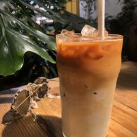 Iced Latte mit Hafermilch   at Our Local  in Cape Town