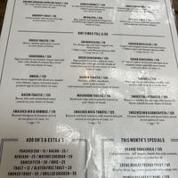 Menu with vegan options clearly marked  at Our Local  in Cape Town