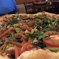 Vegan cheese + veggie pizza at Pizza Heaven Bistro in Phoenix