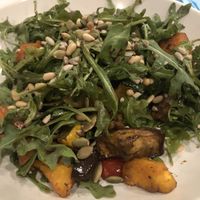 Roast spring veggie salad - so good!!  at Story Bridge Hotel in Kangaroo Point