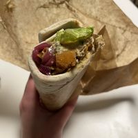 Sweet potato wrap #Veganuary at ARKET Café in Stockholm