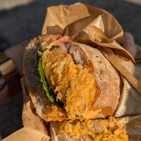 Vegan sandwich at ARKET Café in Stockholm