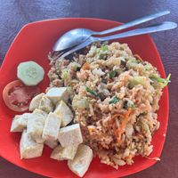 Fried rice,( specify no egg) and tofu   at Erna Warung in Karangasem