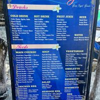 Outside menu   at Erna Warung in Karangasem