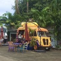Ice truck in Hana  at Coconut Glen's in Haiku