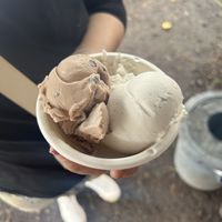 Chocolate chunk and vanilla at Coconut Glen's in Haiku