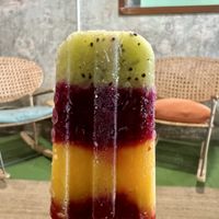 Ice lolly made of fruit   at Kneading Peace in Malacca