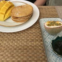 Mango pancakes  at Kneading Peace in Malacca