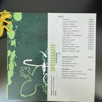 Speise/Getränkekarte  at Café GeQo in Munich