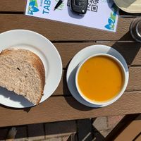 HOMEMADE SOUP WITH BREAD  at Dunbar Garden Centre & Restaurant in Dunbar