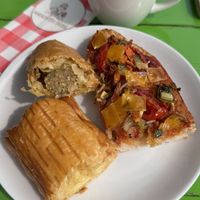 Savory selection - the roll with cheese was the best  at De Vegan Bakker in Heusden