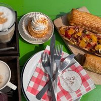 Liked everything except the cream „pastry“, which was just… Cream. 😂  at De Vegan Bakker in Heusden