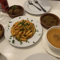 soup, pasta and tapas  at World Storytelling Cafe in Marrakech