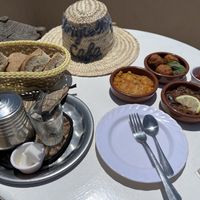 Amazing food, very kind people and a great sunroof terrace. Three smallcdishes are 50 dh, not expensive at all.   at World Storytelling Cafe in Marrakech