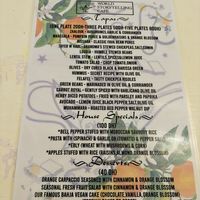 Menu  at World Storytelling Cafe in Marrakech