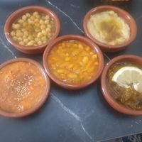 I ordered the first 5 things on the menu the bean dish was immaculate at World Storytelling Cafe in Marrakech