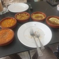 Very good but not everything was a hit, the pumpkin dish was quite sweet and tangy more dessert vibes, the chickpeas could be avoided as well and there hummus I wouldn't reccomend at World Storytelling Cafe in Marrakech