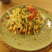 Toast avocado & vegan chicken at El Verde in Genk