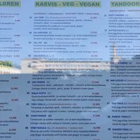 Menu  at Ravintola Aangan in Espoo