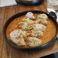 Vegan dumplings for 15 euros at Restaurant MoMo Punavuori in Helsinki