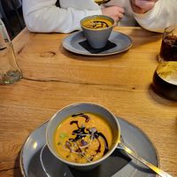 Vegane Kürbiscremesuppe at Am Paulusbogen in Passau