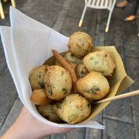Cuculli & panissa  at Friggitoria San Giorgio in Genoa