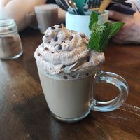 Mint hot choc at Thrive in Glossop