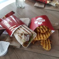 Wrap and lattice fries. at Tim Hortons in Cumbernauld