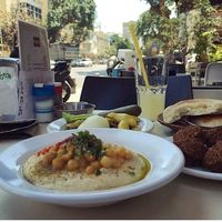 best hummus around at Abu Dhabi Hummus in Tel Aviv