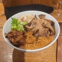 Vegan hazelnut ramen at Hrimnir Ramen in Oslo