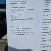 'Vegetarian' labelled on menu, all with dairy at Spuiplein 41 in Breskens