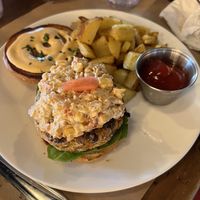 Black bean burger   at OC - Organic Artisan Eatery & Juice Bar in Massapequa