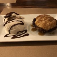 Apple cobbler with vanilla ice cream ask for caramel and chocolate sauce   at OC - Organic Artisan Eatery & Juice Bar in Massapequa