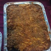 Half tray of vegan (and gluten free) mac n cheese at OC - Organic Artisan Eatery & Juice Bar in Massapequa