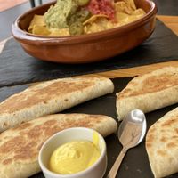 Vegan nachos and Quesadillas   at Carallo in San Jose