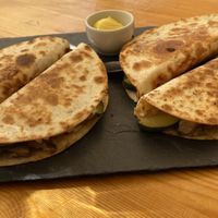 Quesadillas avec mayonnaise végétal   at Carallo in San Jose