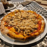 Mushroom and vegan parmessan cheese at Bella Napoli in Punta Cana