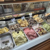 Lemon and strawberry vegan gelatoo  at Bella Napoli in Punta Cana