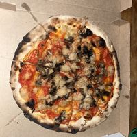 pizza funghi vegano  at Bella Napoli in Punta Cana