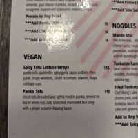 Menu at Hana Koa Brewing Co in Honolulu